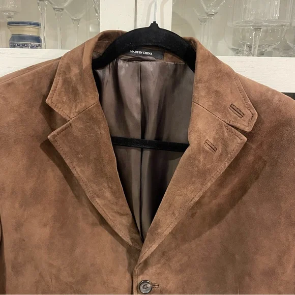 Lauren Ralph Lauren Dark Brown Suede Sport Coat Blazer - Picture 3 of 10